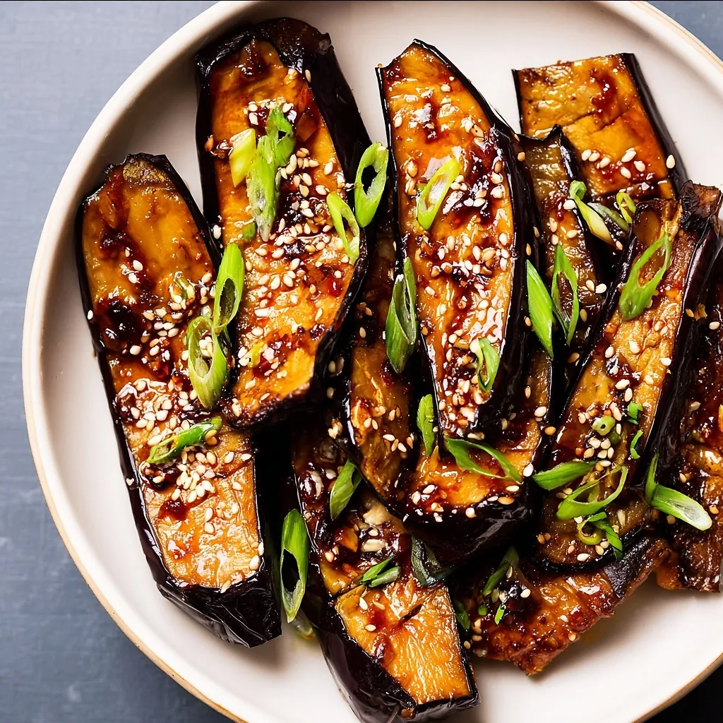 Perfect Air Fryer Miso Eggplant 15-Minute High-Heat Recipe 4 Perfectly seared Air Fryer Miso Eggplant served professional style