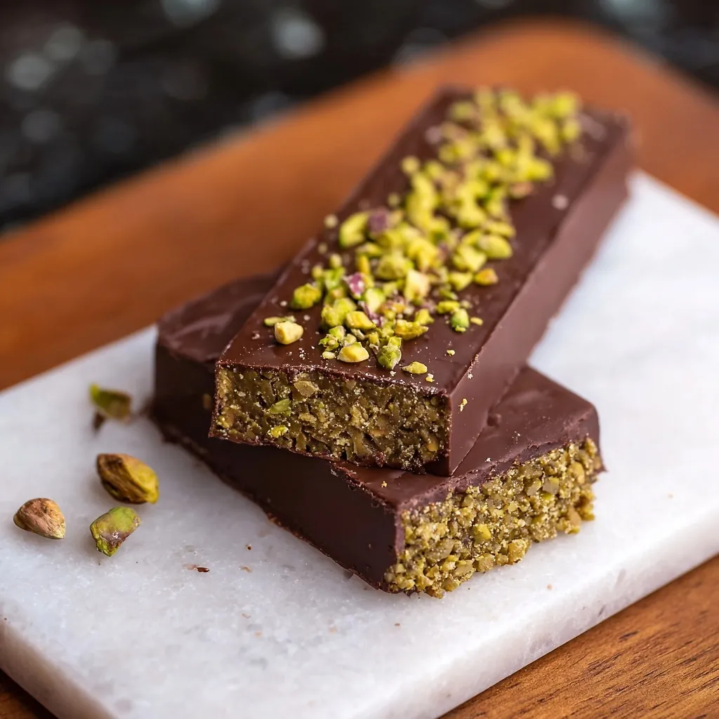 Viral Dubai Chocolate Bar with Knafeh & Pistachio Cream - Perfect Decadent Recipe 4 Perfectly seared Viral Dubai Chocolate Bar with Knafeh & Pistachio Cream served professional style