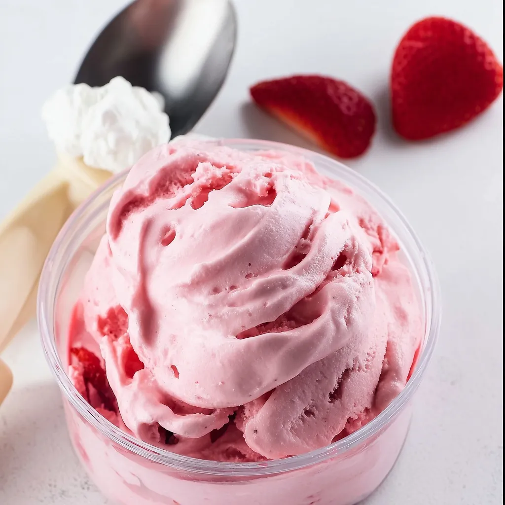 Ninja Creami Strawberry Cottage Cheese Ice Cream 4 Perfectly seared Ninja Creami Strawberry Cottage Cheese Ice Cream served professional style