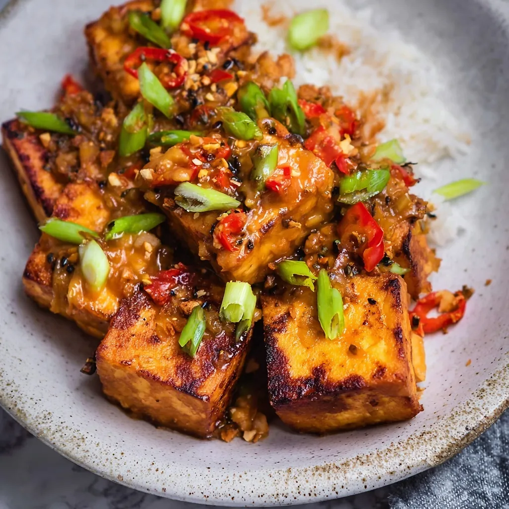 Perfect Crispy Air Fryer Tofu With Spicy Peanut Sauce Perfect Crispy Air Fryer Tofu With Spicy Peanut Sauce