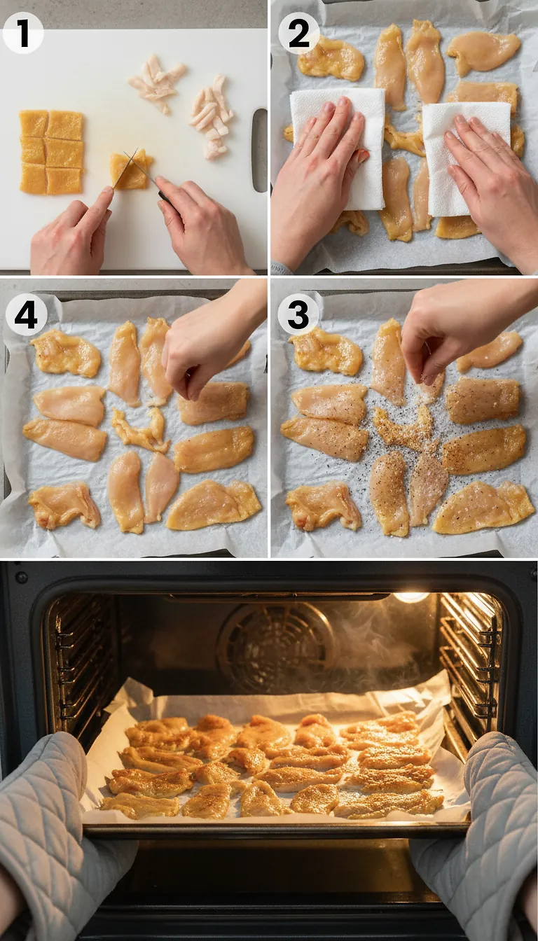 Step-by-Step High Heat Execution for Oven Fried Chicken Skin Cracklings (Chicharrones)