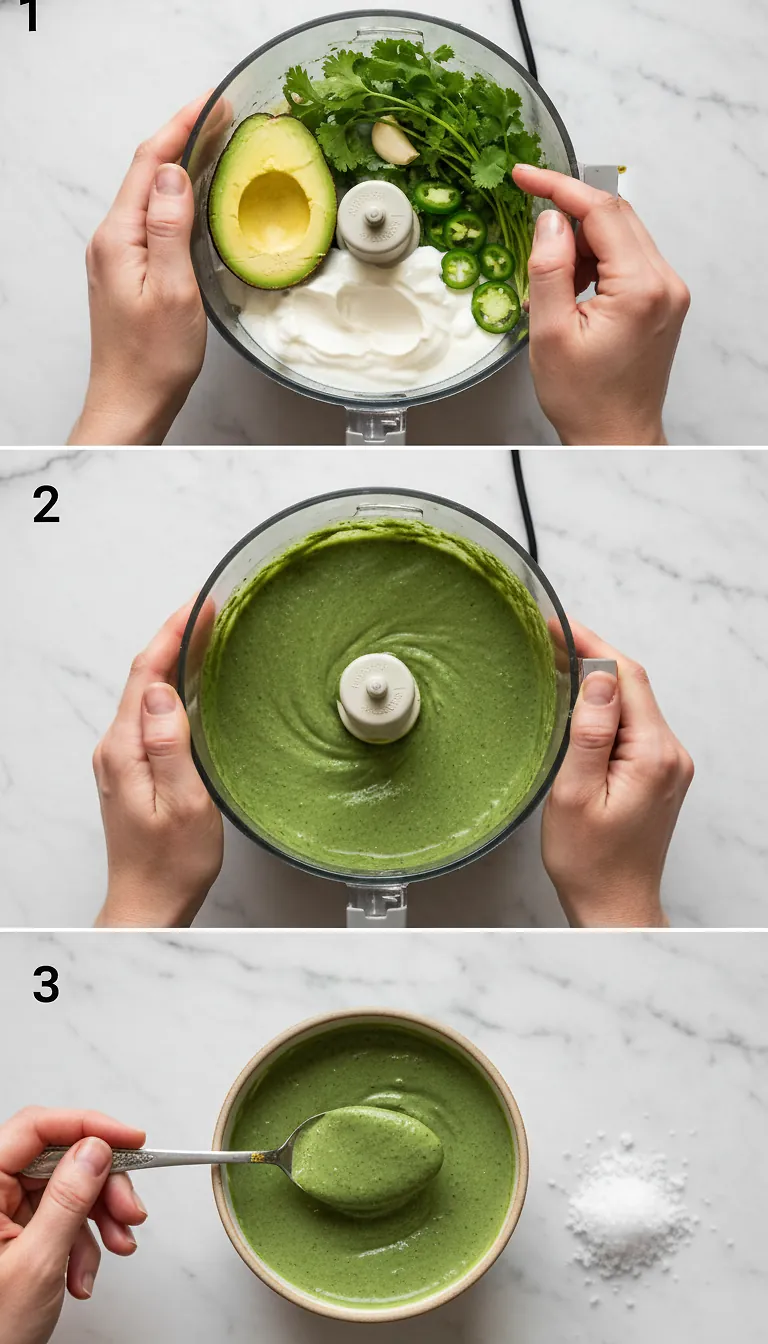 Step-by-Step High Heat Execution for Cilantro Yogurt Sauce