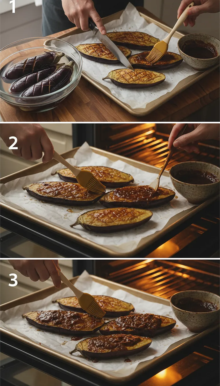 Miso Glazed Eggplant: Perfect 30-Minute High-Heat Vegan Recipe 3 Step-by-Step High Heat Execution for Miso Glazed Eggplant
