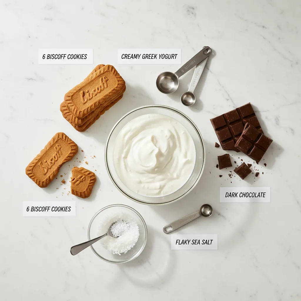 2-Ingredient Japanese Cheesecake - Perfect No-Bake High-Protein Treat 2 2-Ingredient Japanese Cheesecake ingredients organized for rapid prep on a dark wood board