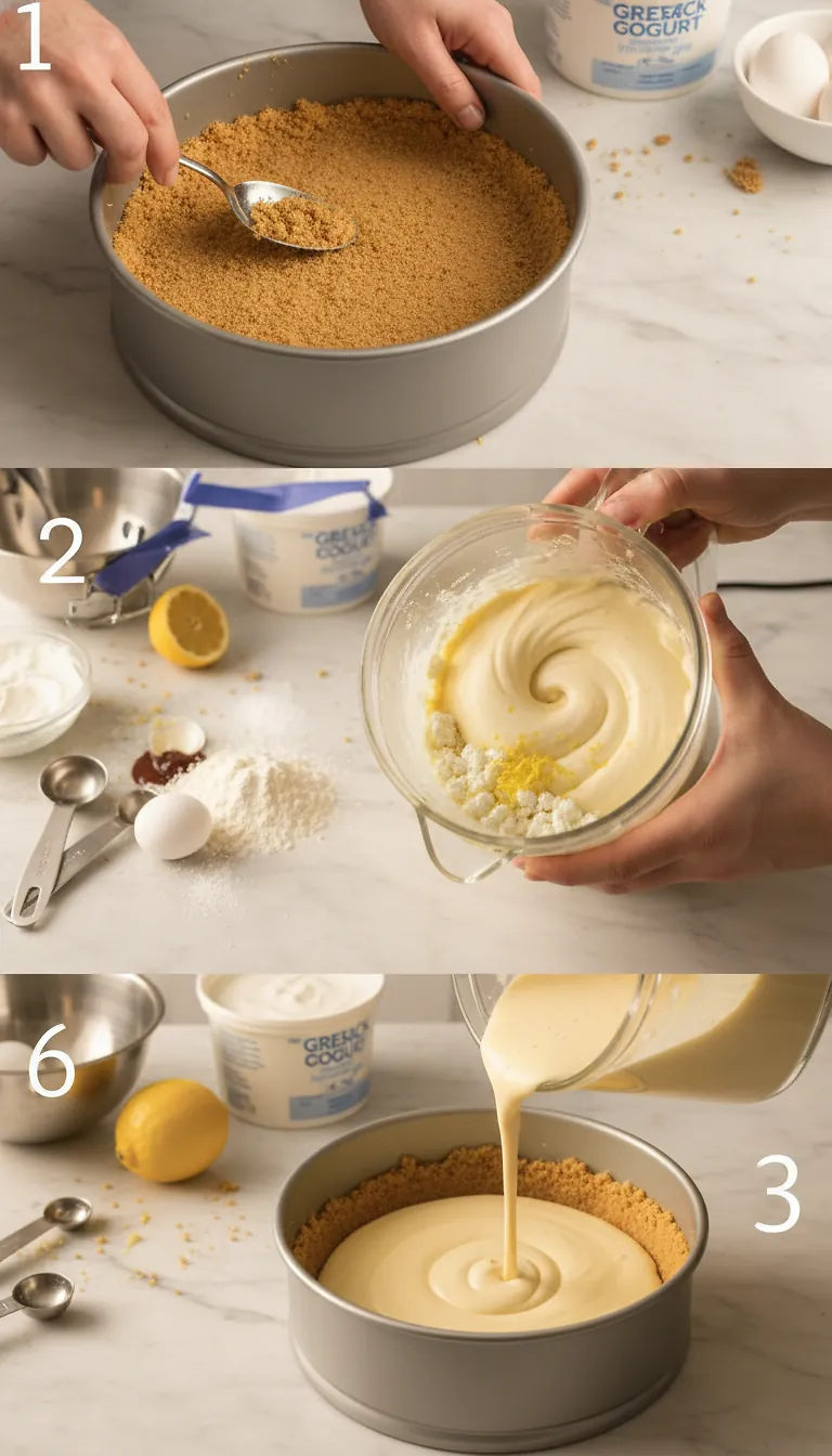 Easy Cottage Cheese Cheesecake - 5-Ingredient High-Protein Dessert 3 Step-by-Step High Heat Execution for Easy Cottage Cheese Cheesecake