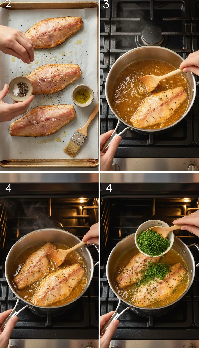Perfect Maple-Lemon Arctic Char with Dill - 15-Minute Gourmet Meal 3 Step-by-Step High Heat Execution for Maple-Lemon Arctic Char with Dill