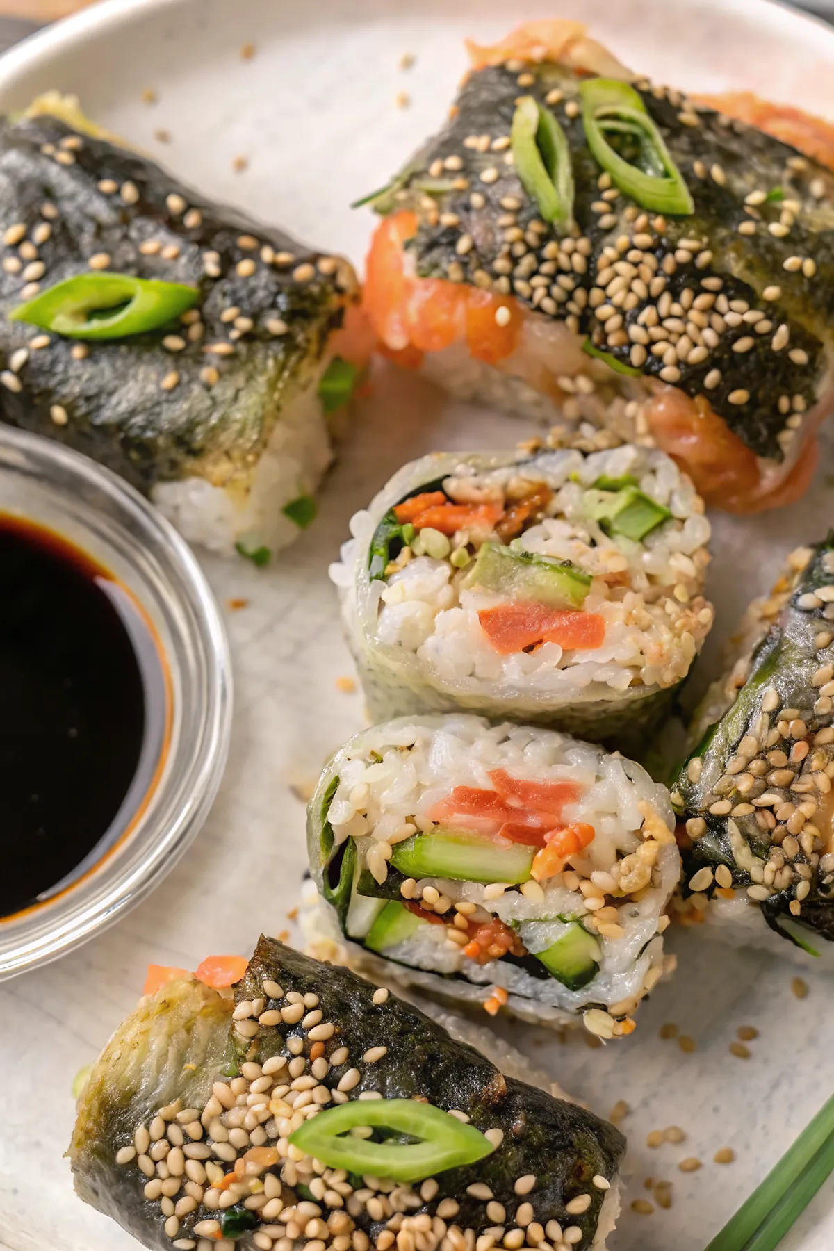 Rice Paper Sushi Rolls (Crispy, Easy & Gluten-Free) Rice Paper Sushi Rolls (Crispy, Easy & Gluten-Free)