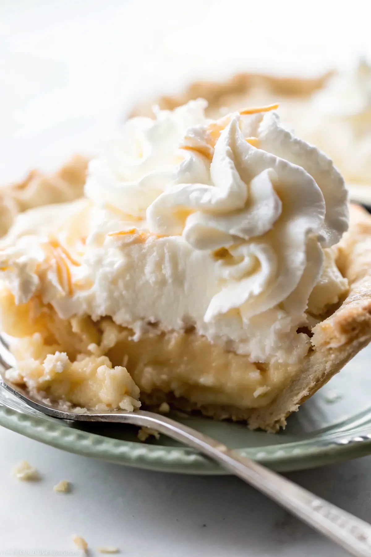Homemade Coconut Cream Pie - Perfect Creamy Dessert Recipe 4 Perfectly seared Homemade Coconut Cream Pie served professional style