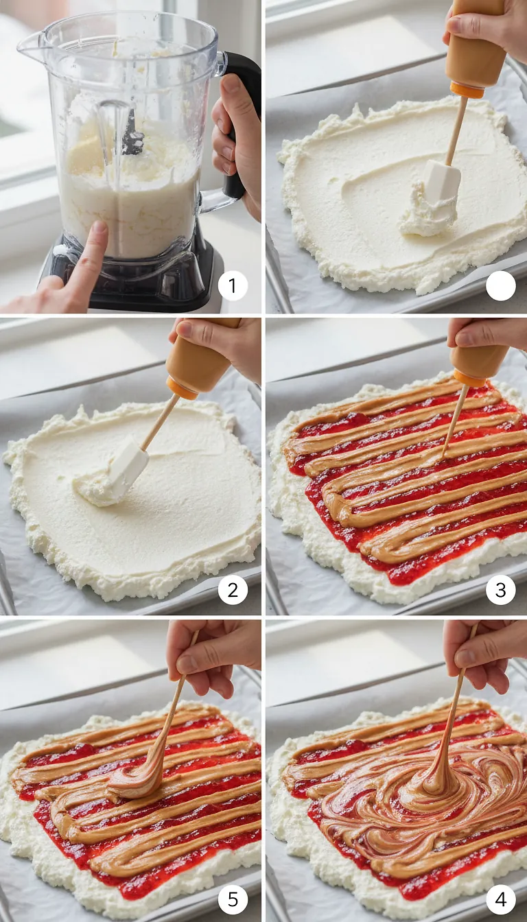 Frozen Cottage Cheese Bark (Viral Cottage Cheese Dessert) 3 Step-by-Step High Heat Execution for Frozen Cottage Cheese Bark (Viral Cottage Cheese Dessert)