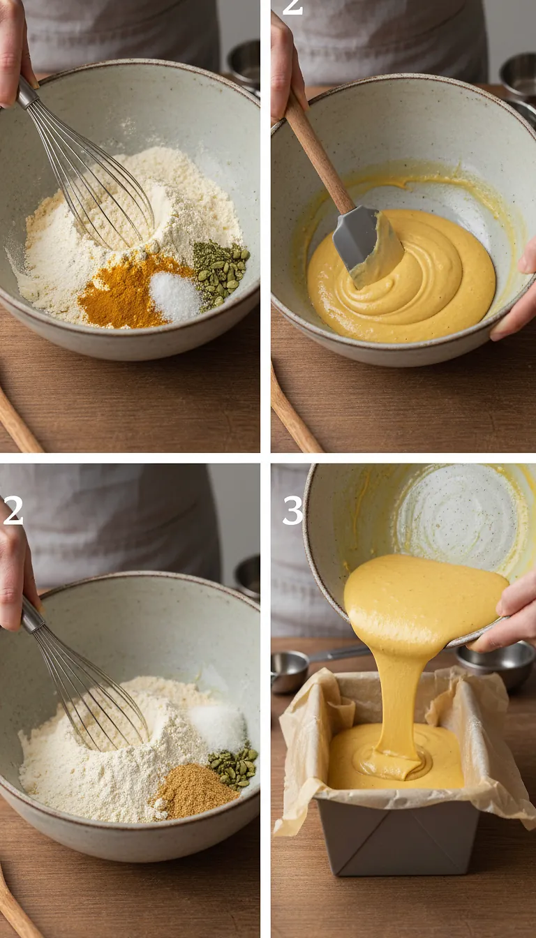 Step-by-Step High Heat Execution for Vegan Cardamom Turmeric Cake