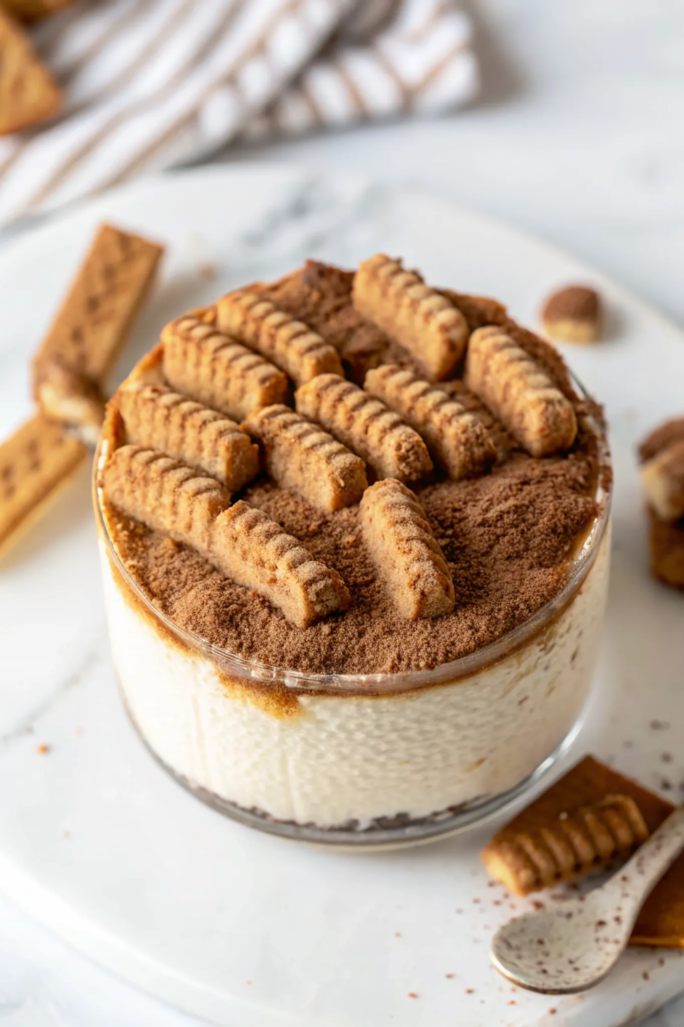 Perfectly seared Tiramisu Japanese Cheesecake Recipe served professional style