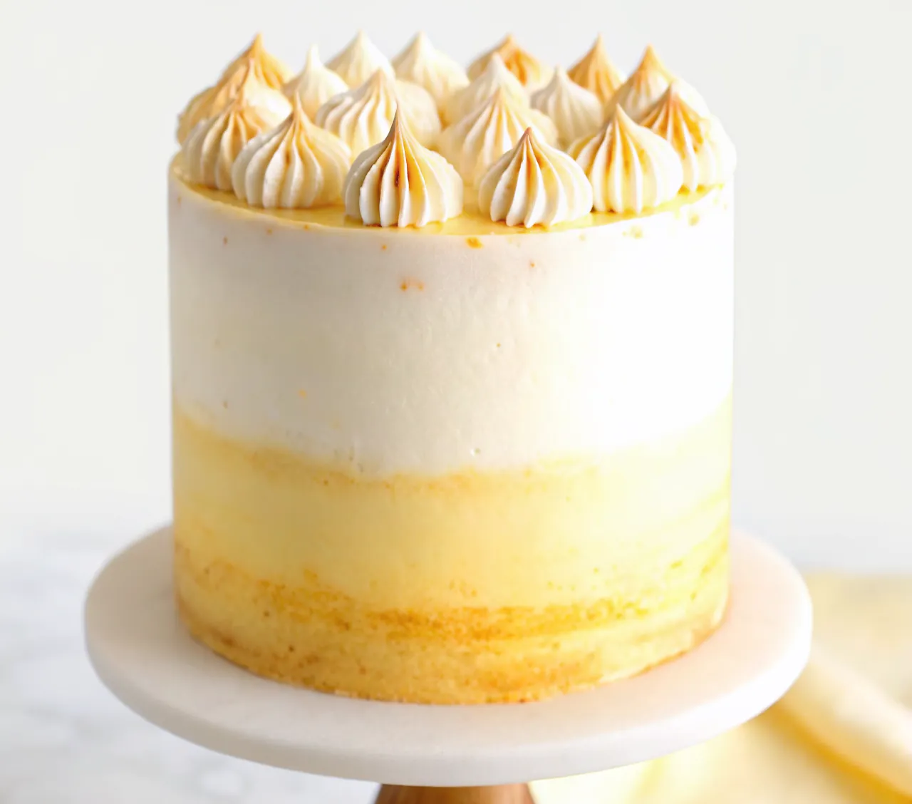 Perfectly seared Golden Milk Latte Cake served professional style