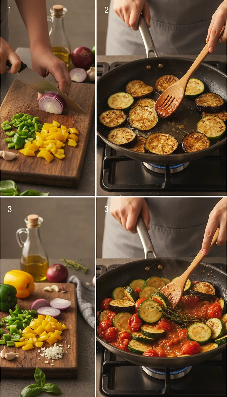 Step-by-Step High Heat Execution for Ciambotta