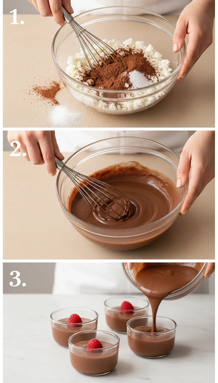 Step-by-Step High Heat Execution for Chocolate Cottage Cheese Pudding