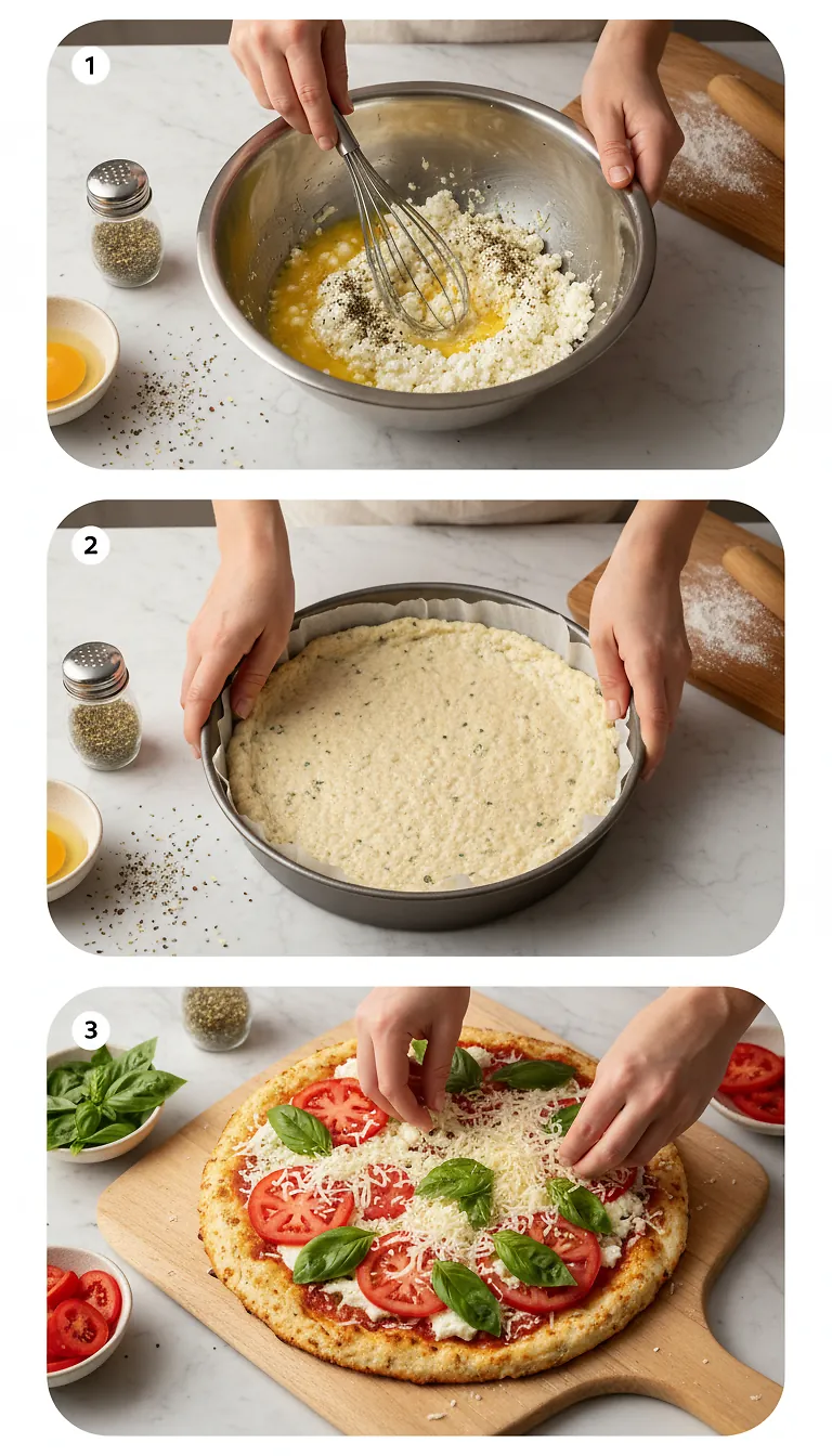 Step-by-Step High Heat Execution for My New Favorite Pizza Has a Cottage Cheese Crust