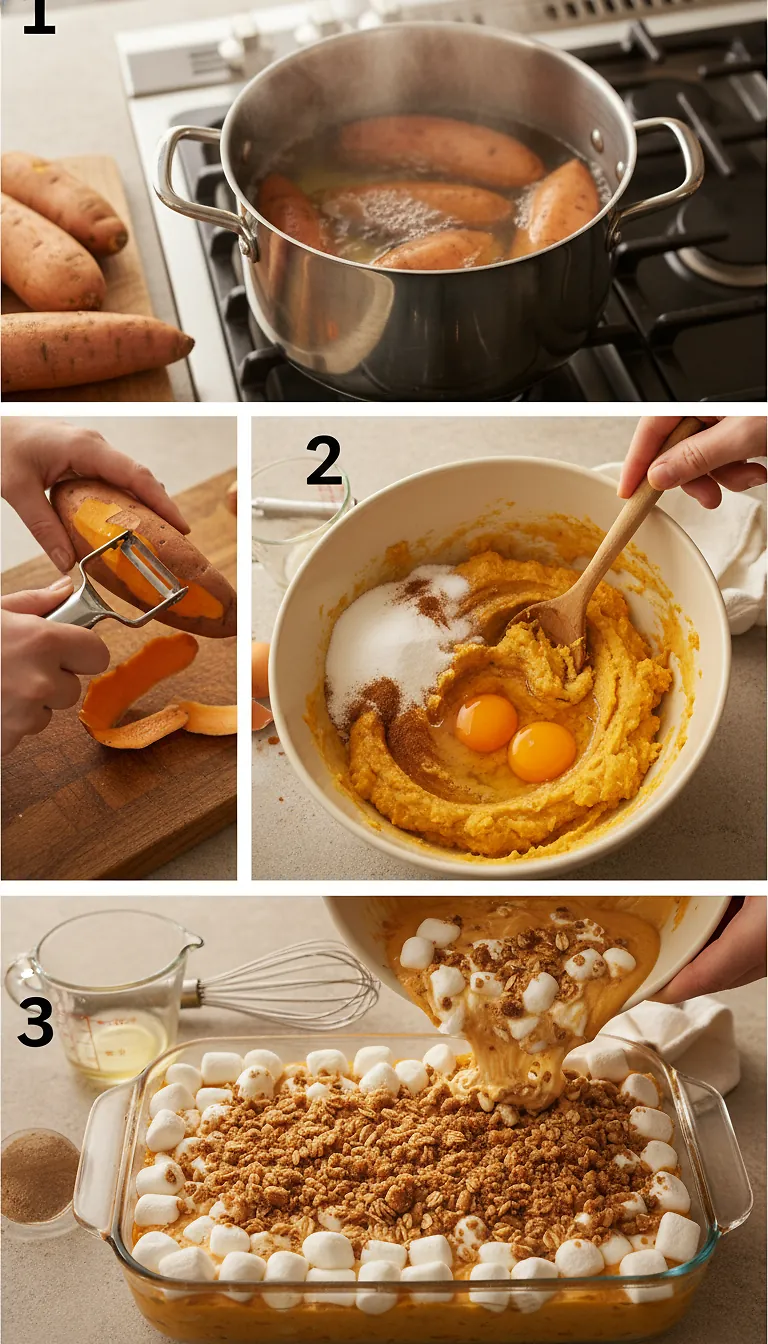 Step-by-Step High Heat Execution for Sweet Potato Casserole
