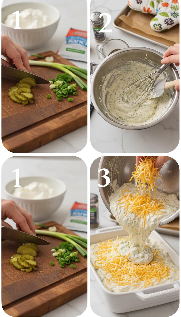 Step-by-Step High Heat Execution for Best Baked Ranch Pickle Dip