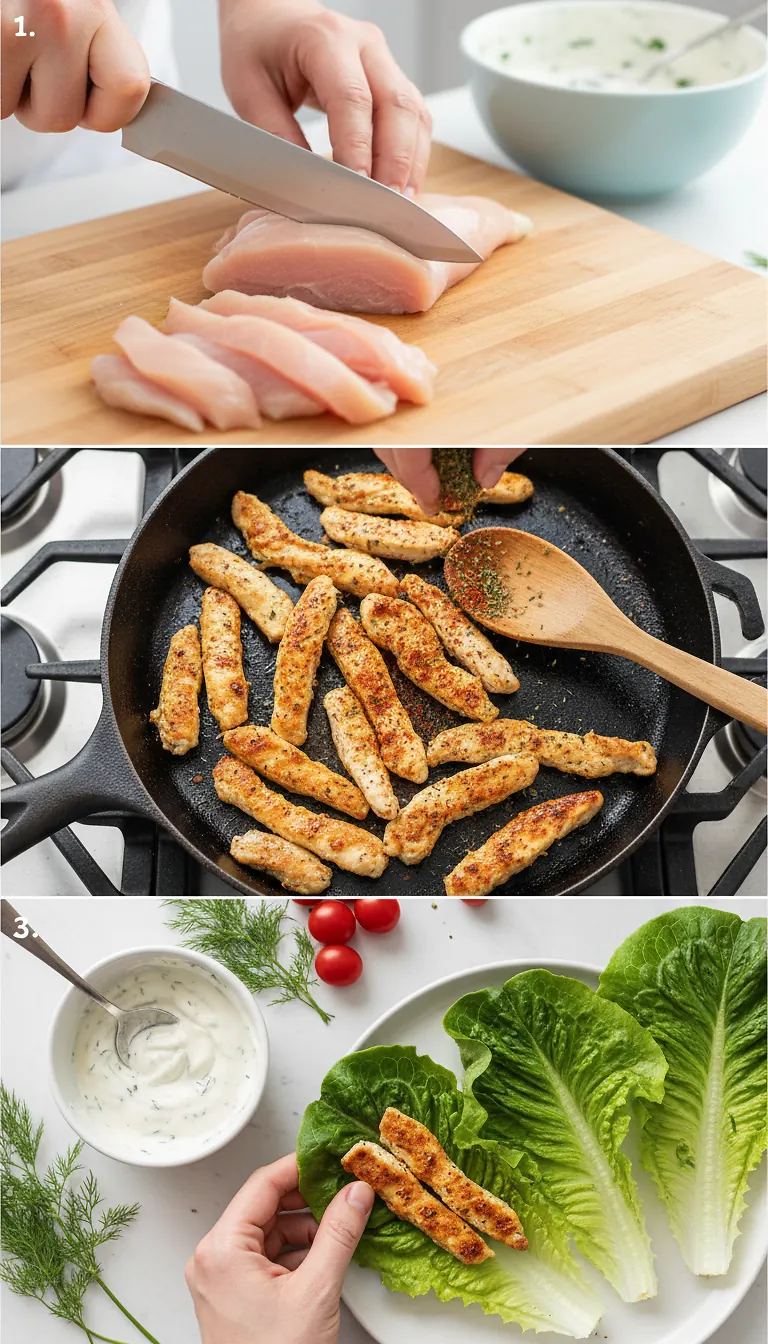 Step-by-Step High Heat Execution for Ranch Chicken Lettuce Cups