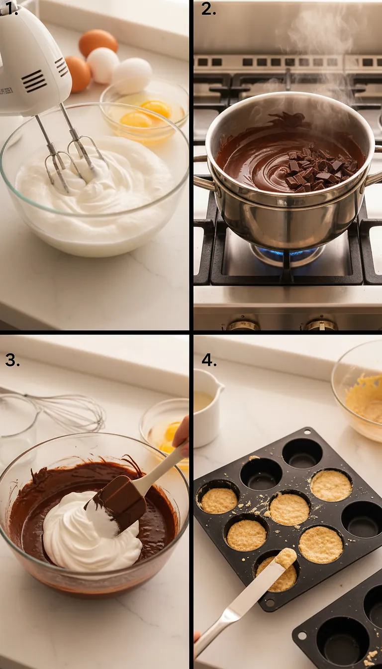 Step-by-Step High Heat Execution for Chocolate Mousse With Olive Oil and Sea Salt
