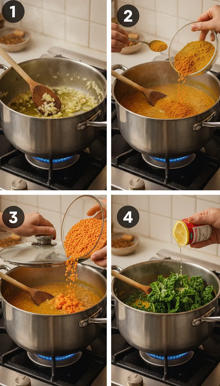 Step-by-Step High Heat Execution for Soothing Red Lentil Soup