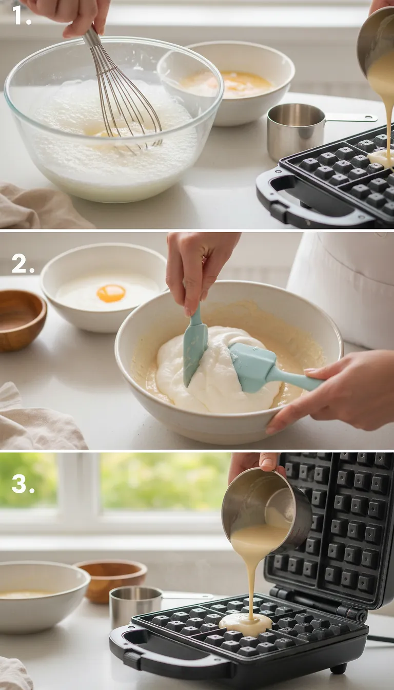 Step-by-Step High Heat Execution for Protein Waffles