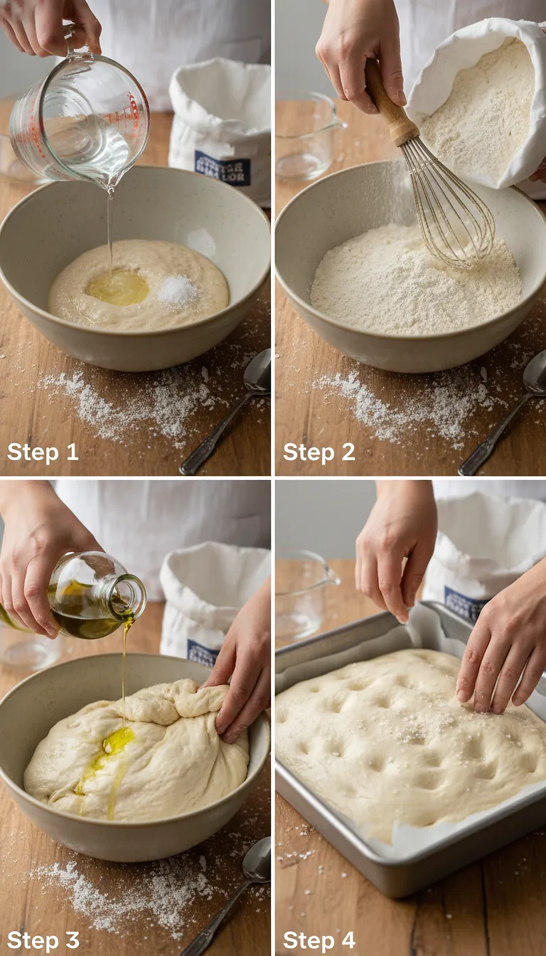 Step-by-Step High Heat Execution for Simple Sourdough Focaccia