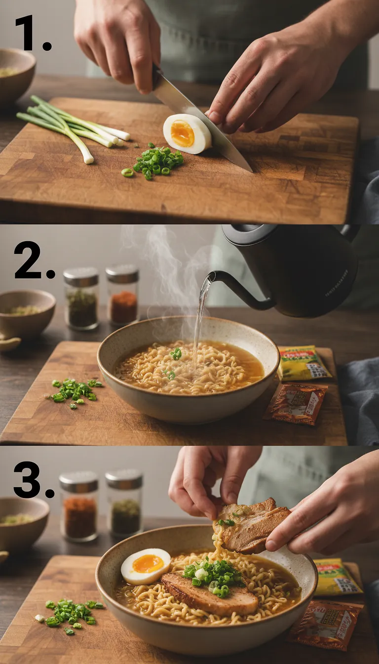 Step-by-Step High Heat Execution for Upgraded Instant Ramen