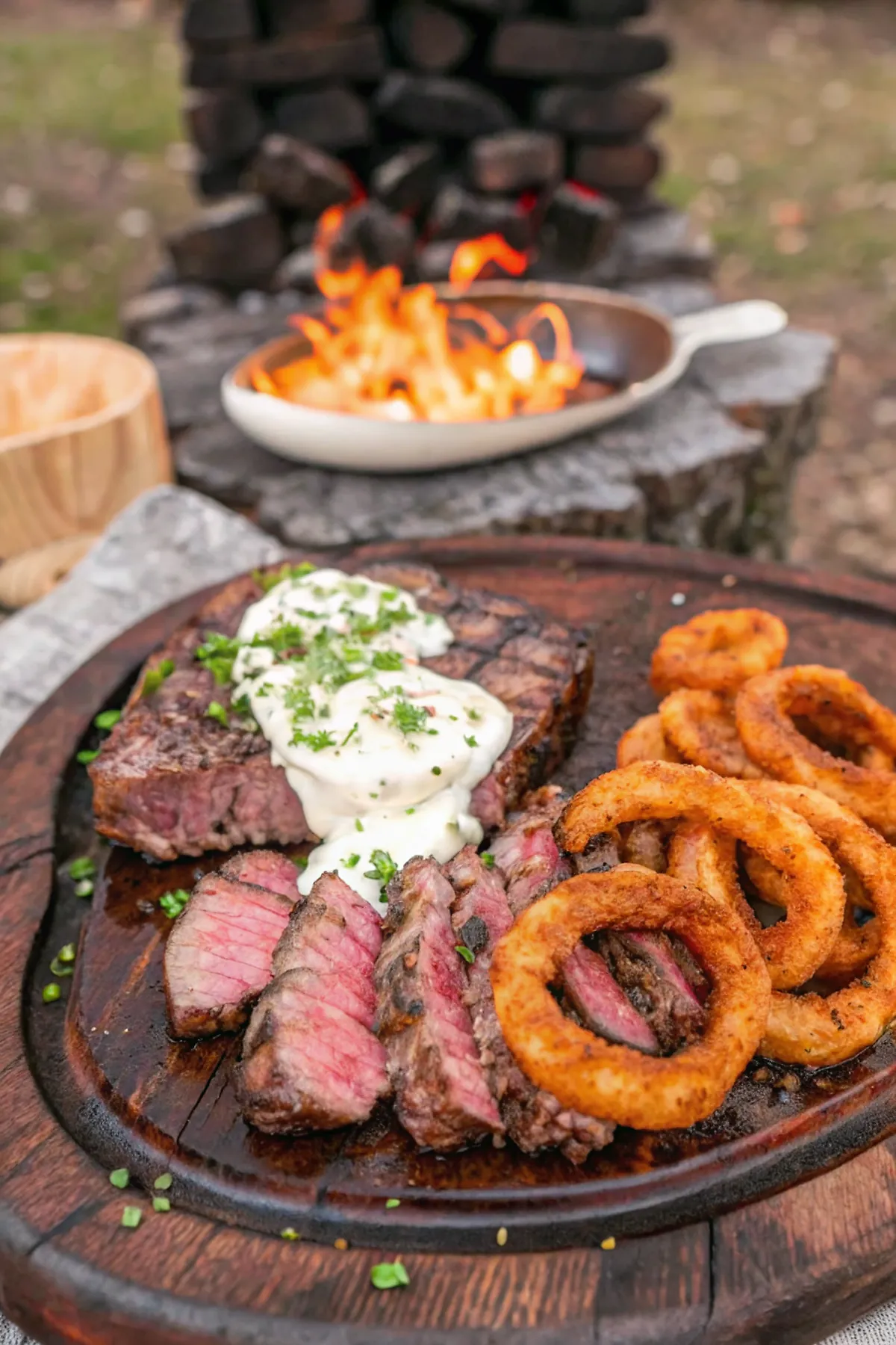 Perfectly seared Steak in Beef Tallow served professional style
