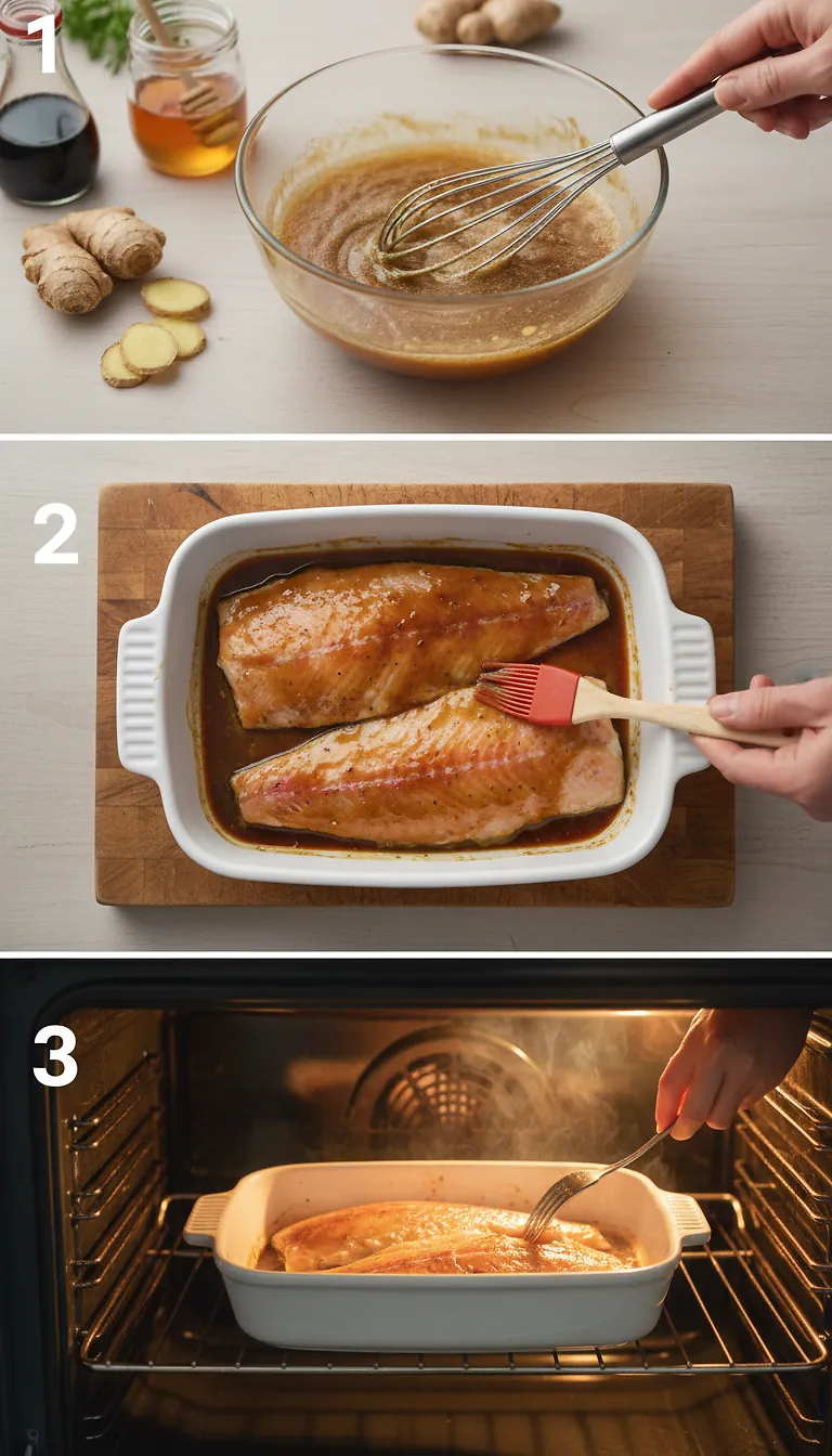 Step-by-Step High Heat Execution for Baked Arctic Char With Honey Soy Marinade
