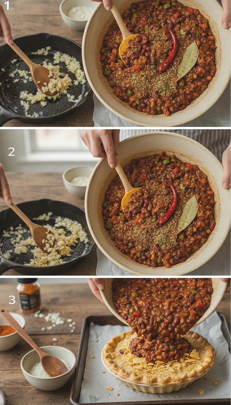 Step-by-Step High Heat Execution for Chilli Bean Pie