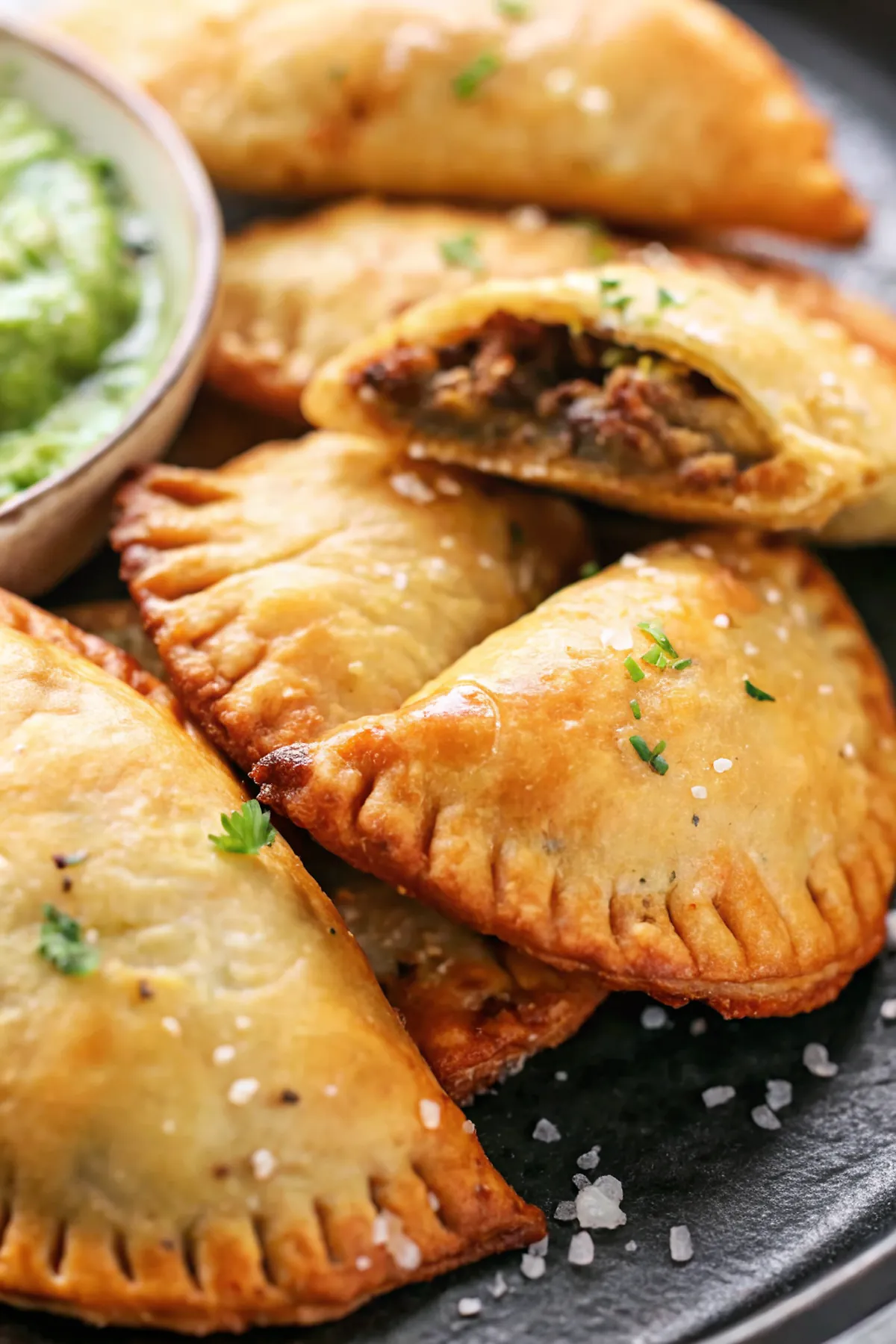 Perfectly seared Beef Empanadas served professional style