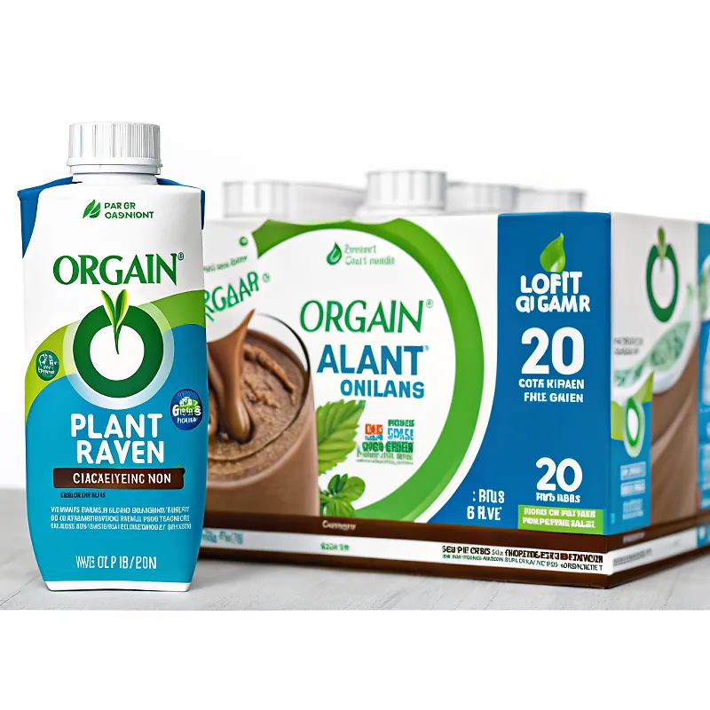 Perfectly seared 20g Plant-Based Protein Shake Creamy Chocolate served professional style