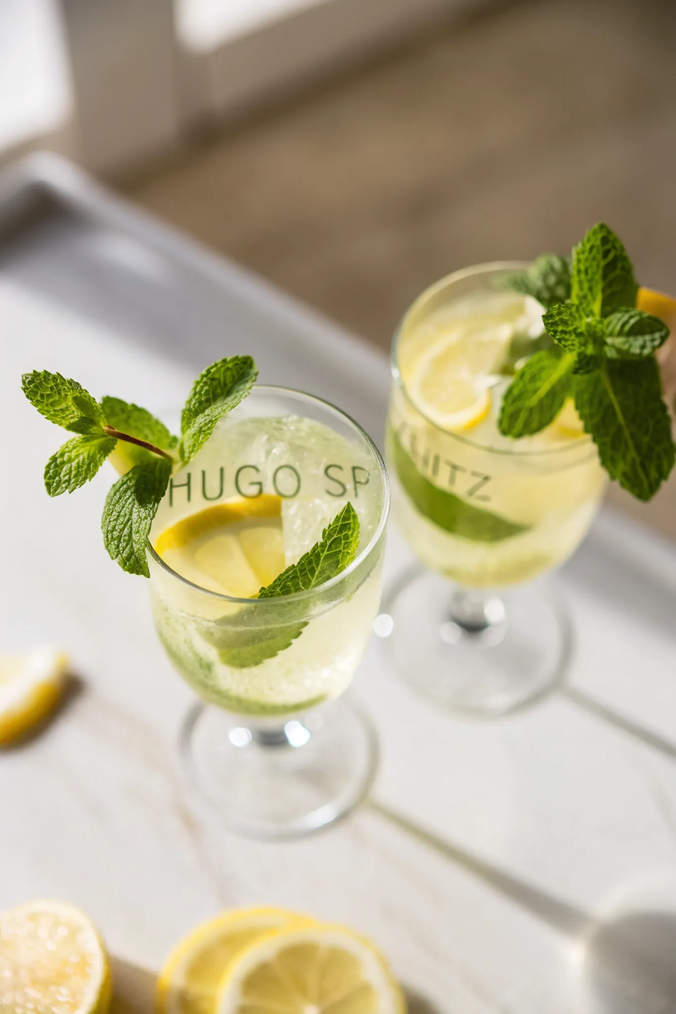Perfectly seared Hugo Spritz Recipe served professional style