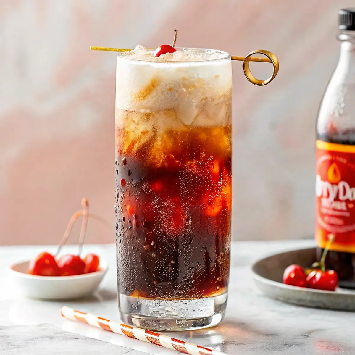 Perfectly seared Copycat McDonald's Dirty Dr Pepper served professional style
