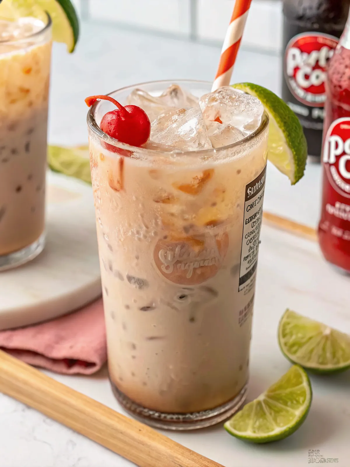 Perfectly seared Dirty Soda served professional style