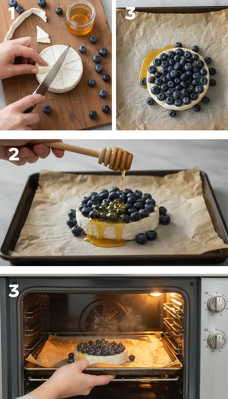 Step-by-Step High Heat Execution for Blueberry Baked Brie