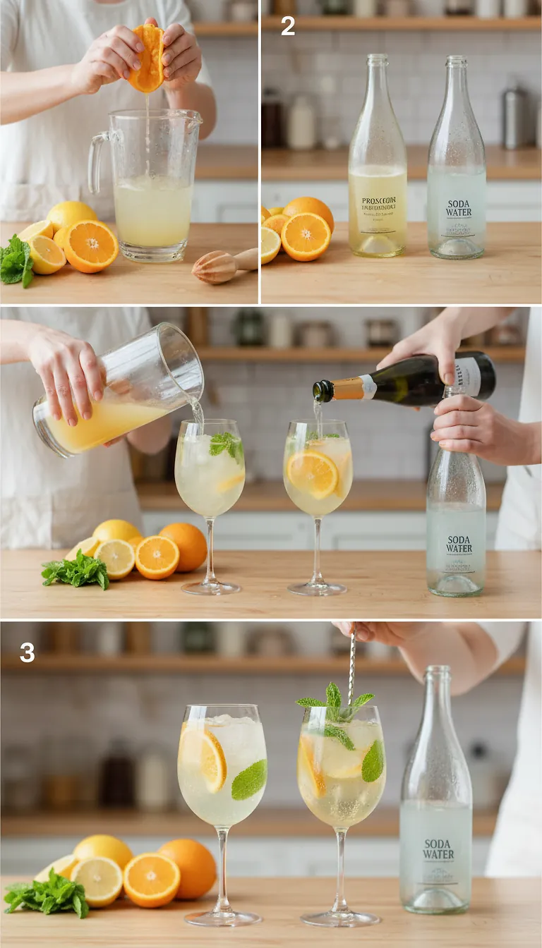 Step-by-Step High Heat Execution for Hugo Spritz Mocktail