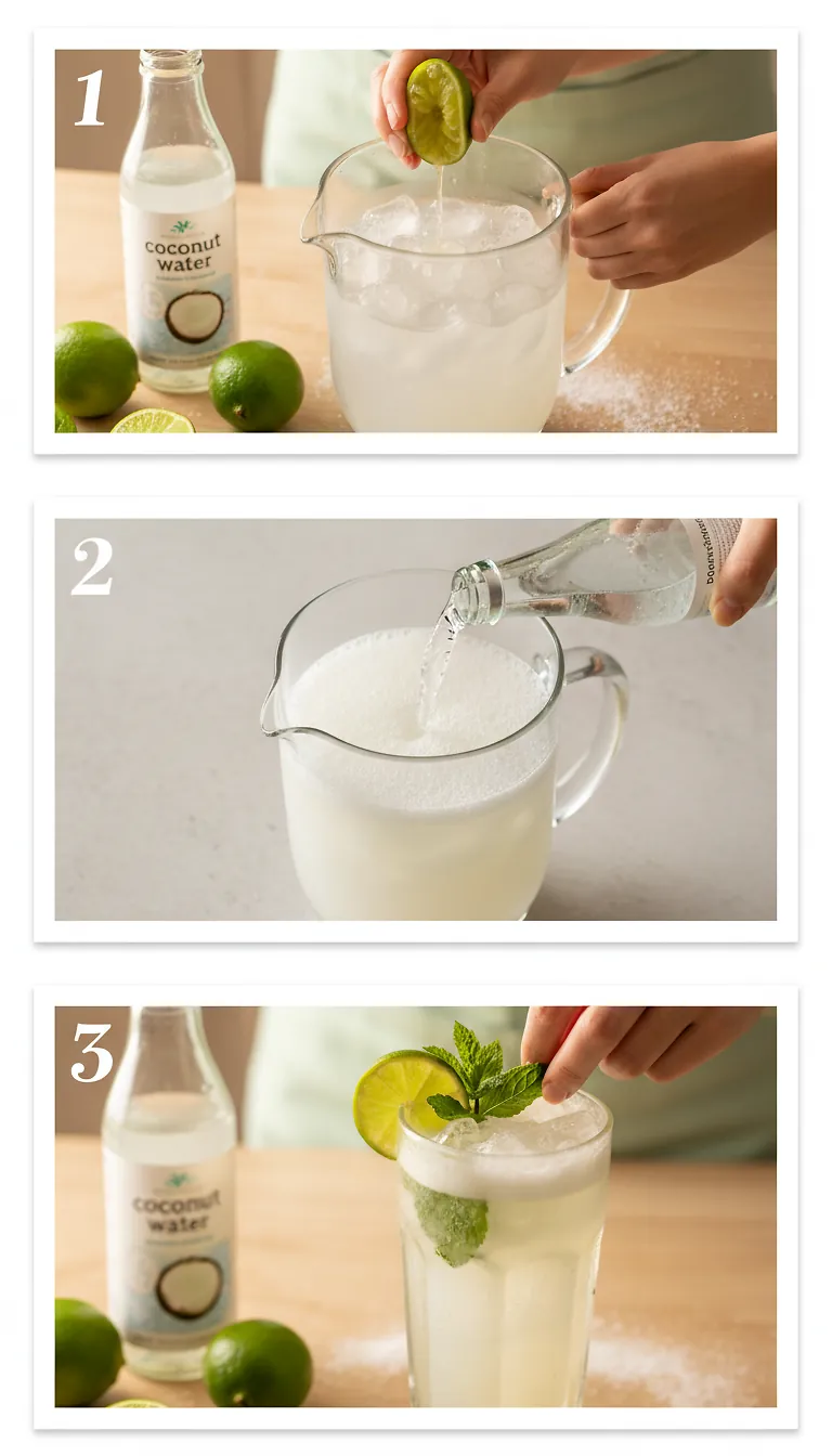 Step-by-Step High Heat Execution for Coconut Lime Fizz Cooler
