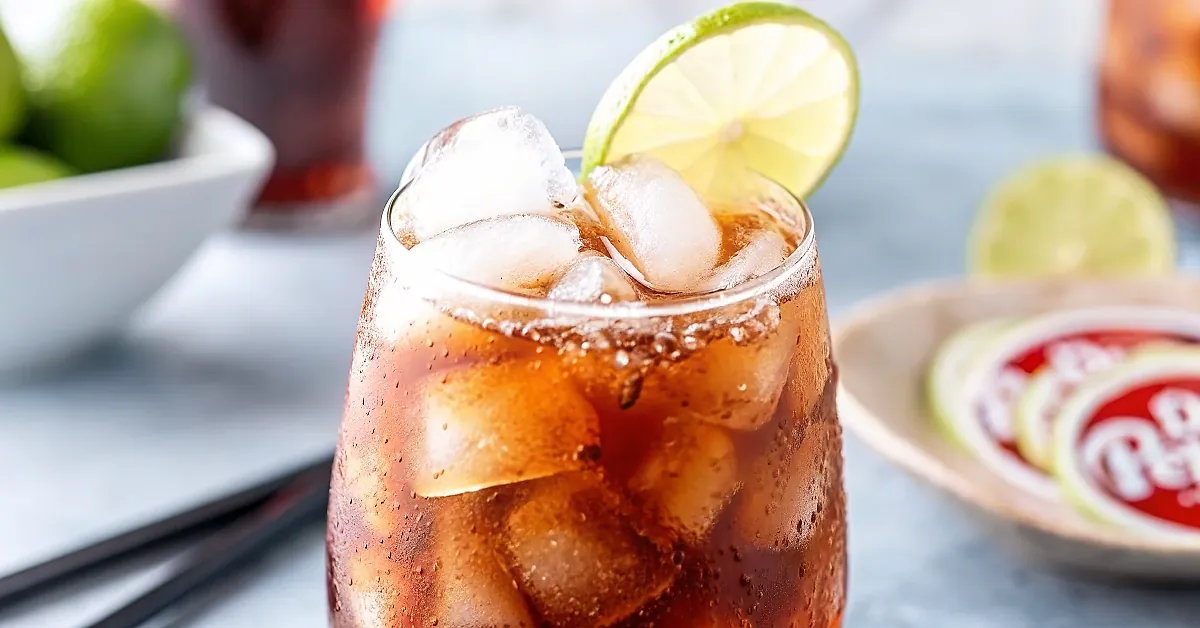 Perfectly seared Dr. Pepper Margarita served professional style